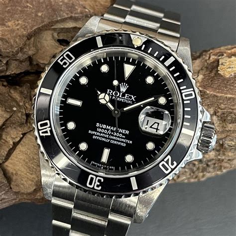 genuine rolex 16610 crystal|rolex submariner date 16610 price.